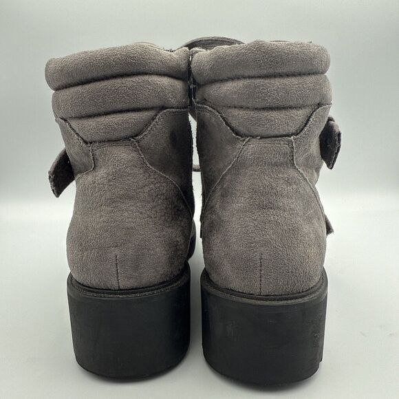 Cliffs by White Mountain Women's Marlee Gray Buckle/Zipper/Laces Boot Size 8M - Picture 3 of 7